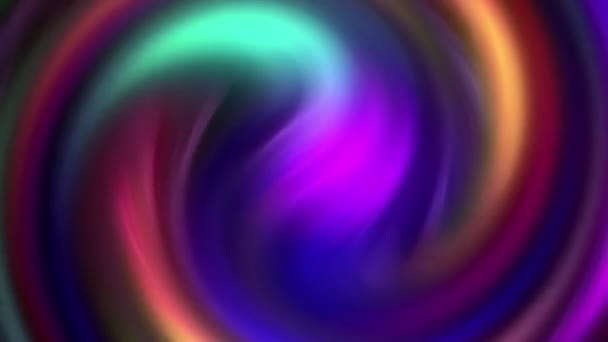 Kleurrijke Futuristische Spiraalvormige Beweging Van Elementen Abstracte Gloeiende Beweging Hoge — Stockvideo