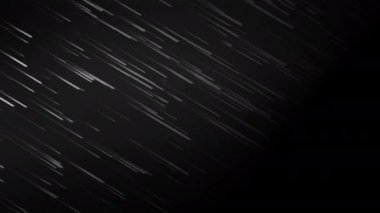 Kayan yıldızlar hareketi, siyah arkaplan ile meteor yağmuru grafikleri. Yüksek kalite 4k görüntü