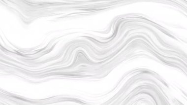  3D animasyon sıvısı beyaz yüzey dalgalanma çizgileri, sıvı gri arka plan, pürüzsüz döngü. Yüksek kalite 4k görüntü