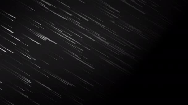 Spadające Gwiazdy Ruchu Deszcz Meteorytów Grafiki Czarnym Tle Wysokiej Jakości — Wideo stockowe