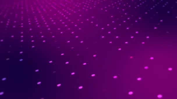 Абстрактные Цифровые Фиолетовые Волны Точки Световой Фон Анимация Технологический Фон — стоковое видео