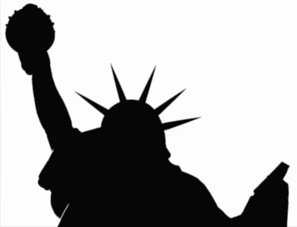 Estátua Liberdade Nova Iorque Eua Isolada — Vetor de Stock