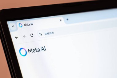 New York, ABD - 10 Ocak 2025: Meta AI web sitesi Yapay Zeka yenilikleri ve araştırmaları sergiliyor