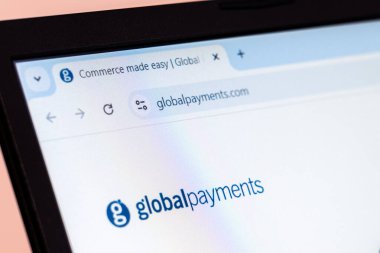 New York, ABD - 10 Ocak 2025: Küresel Ödemeler Finansal Teknoloji ve Ödeme İşlem Şirketi web sitesi