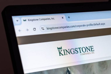 New York, USA - January 22, 2025: Kingstone Companies Inc website on computer screen displaying company logo, corporate information, and business profile clipart