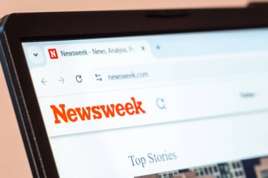 New York, USA - January 31, 2025: Newsweek website homepage on laptop screen showcasing news articles and analysis on current events clipart