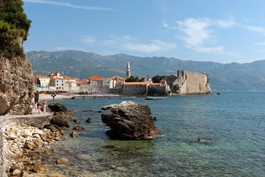 View on the old town of Budva, Montenegro.