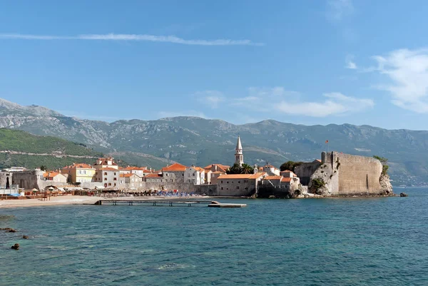 Vista Del Casco Antiguo Budva Montenegro — Foto de Stock
