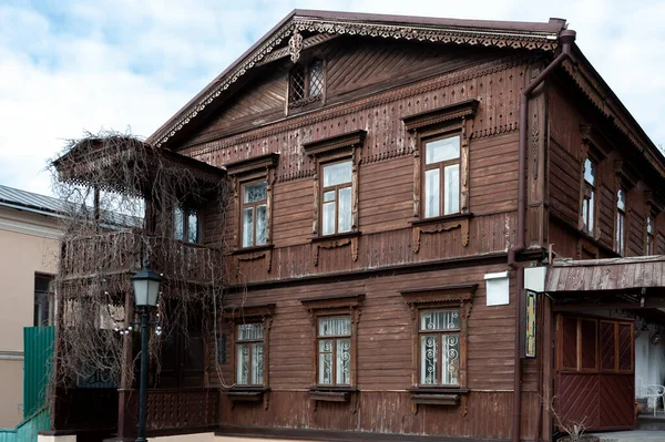 Altes Holzgebäude Kiew Ukraine — Stockfoto
