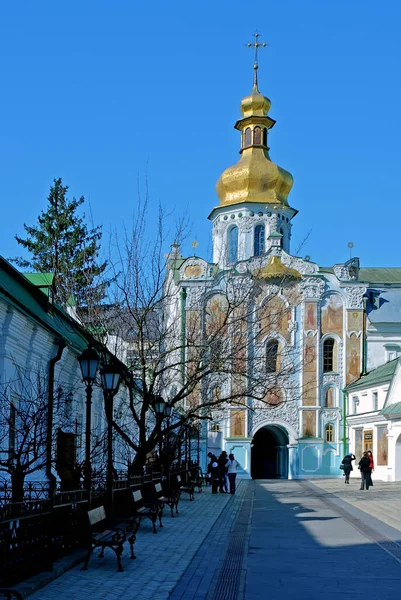 乌克兰基辅Kyiv Pechersk Lavra的Trinity门教堂 — 图库照片