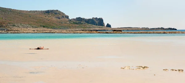 Grunt Vatten Balos Bay Grekland — Stockfoto