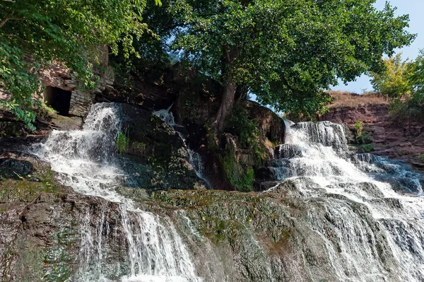 Waterfall Dnister Park Ukraine — Stock Photo, Image