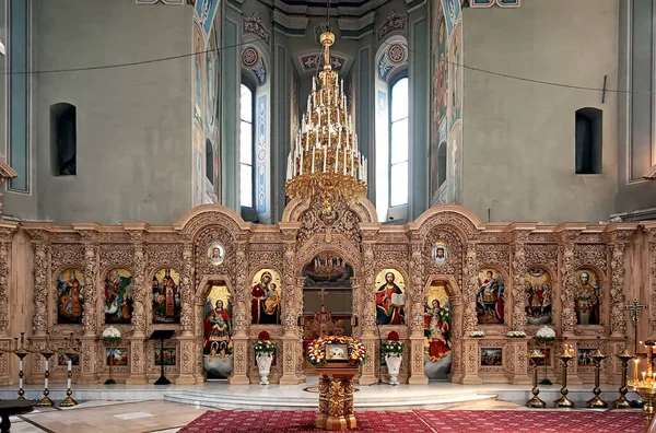 Ikonostas Georgie Katedralen Vydubychi Kloster Kiev Ukraina — Stockfoto