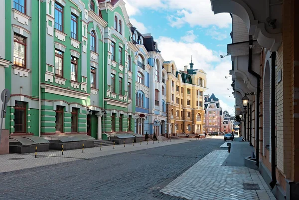 Hochwertige Stadt Farbenfrohe Vozdvizhenka Straßengebäude Der Stadt Kiew Der Ukraine — Stockfoto