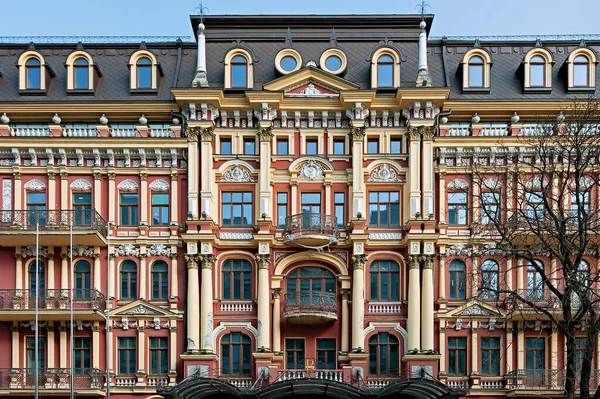 Stará Fasáda Budovy Kyjevě Ukrajina — Stock fotografie