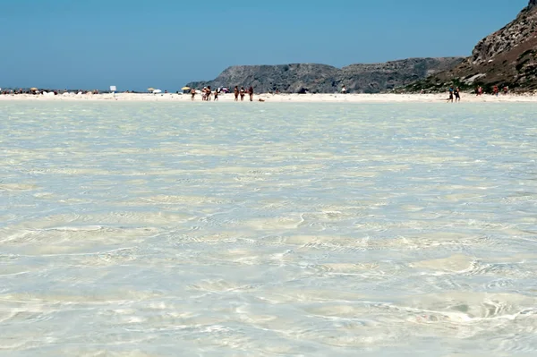 Płytkie Wody Zatoki Balos Grecji — Zdjęcie stockowe