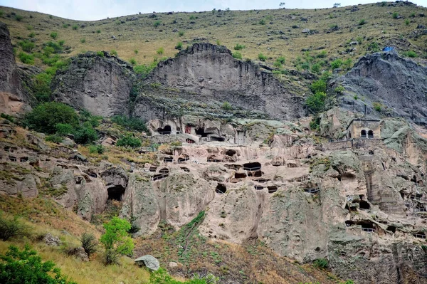 Vardzia Barlang Kolostor Helye Grúziában — Stock Fotó