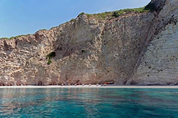 Rajska Plaża Pobliżu Palaiokastritsa Wyspy Jońskiej Korfu — Zdjęcie stockowe