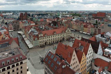 Panoramic view to Wroclaw city in Poland clipart