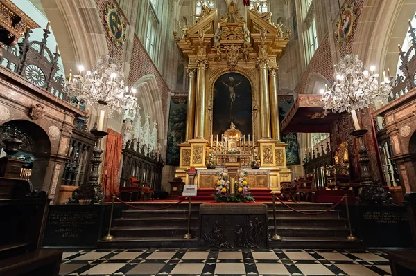 Fragmento Catedral Wawel Interior Cracóvia Polônia Imagens Royalty-Free