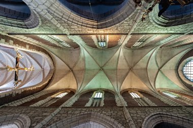 Kazimierz, Krakow, Polonya 'daki Corpus Christi Kilisesi' nin (Koscil Bozego Ciala) tavanı
