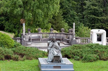 Kraliçe Elisabeta Carmen Silva Heykel Bahçe Peles Castle, Sinaia, Romanya