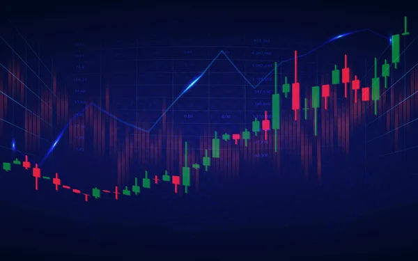 Фондовий Ринок Або Торговельний Граф Графічній Концепції Придатний Фінансових Інвестицій — стоковий вектор