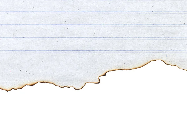 Burn Paper Half Isolated White Background — Stock Photo, Image