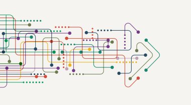 Soyut ok yönü. Teknoloji geçmişi. Yüksek hız. Yüksek teknoloji.