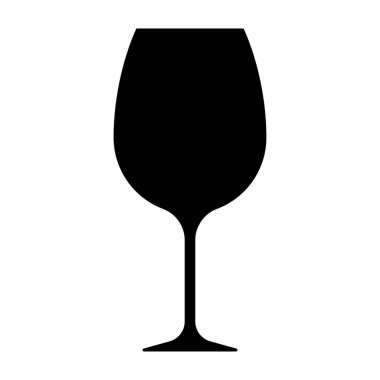 Şarap cam izole simgesi beyaz arka plan üzerinde