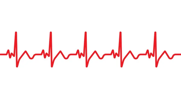 Elektrokardiographie Herzschlag Linienmonitor Ecg — Stockvektor