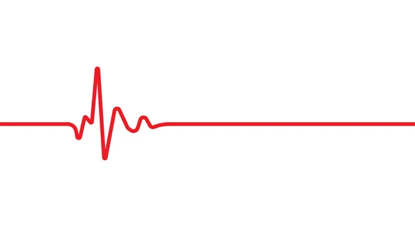 Elektrokardiographie Herzschlag Linienmonitor Ecg — Stockvektor