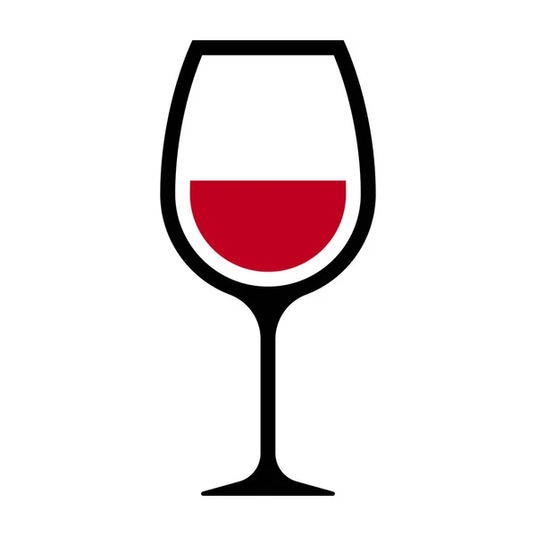 Şarap cam izole simgesi beyaz arka plan üzerinde