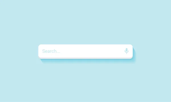 Minimální Vyhledávací Panel Modrém Pozadí — Stockový vektor