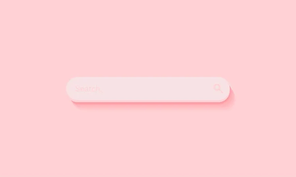 Minimální Vyhledávací Panel Růžovém Pozadí — Stockový vektor