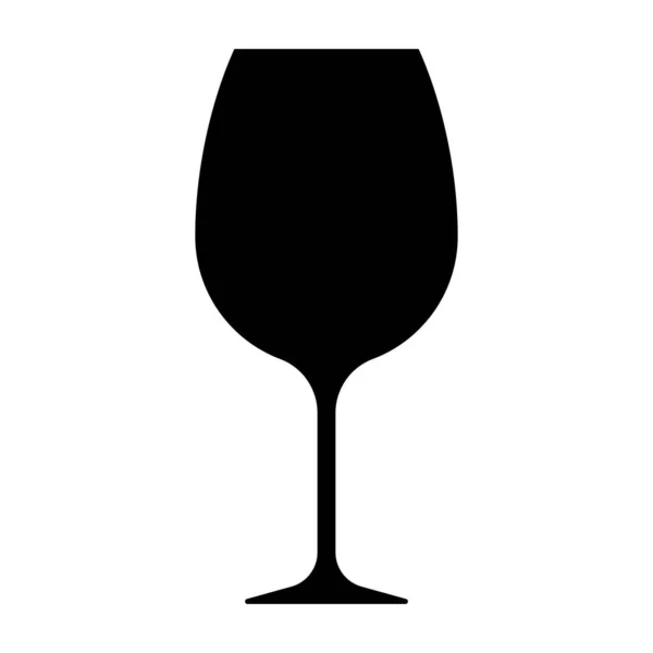 ワイン グラス アイコン白背景に分離 — ストックベクタ