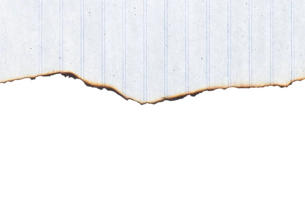 Burn Paper Half Isolated White Background — Stock Photo, Image