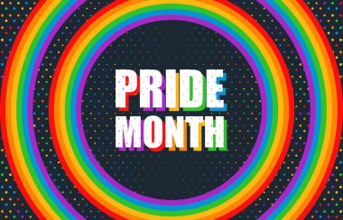 LGBT gurur ayı. Arkaplan, poster, kartpostal, afiş tasarımı.