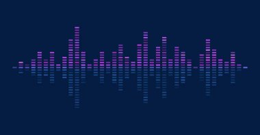 Mor arkaplanda dengeleyicinin dalgaları
