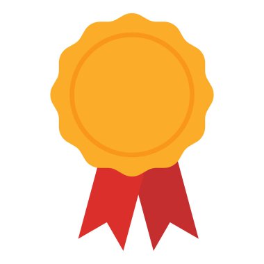 Beyaz arkaplanda altın madalya ikonu