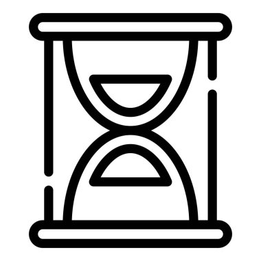 Beyaz arkaplanda izole edilmiş ana hatlı kum saati