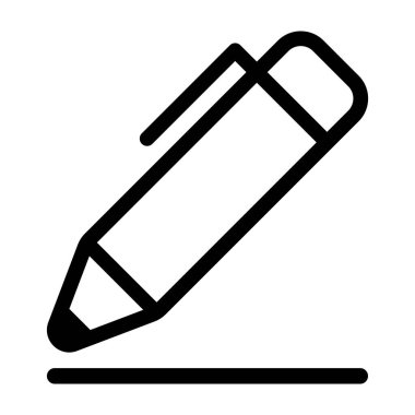 Beyaz arkaplanda kalem simgesi izole edildi