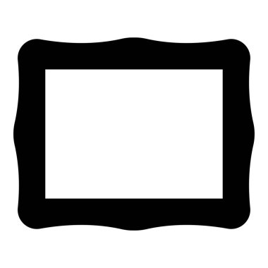 beyaz arkaplanda resim çerçevesi simgesi