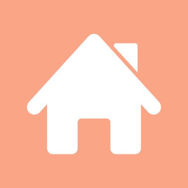 House simge turuncu zemin üzerine