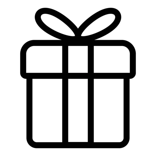 Icône Boîte Cadeau Isolé Sur Fond Blanc — Image vectorielle