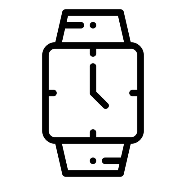 Esquema Icono Del Reloj Aislado Sobre Fondo Blanco — Vector de stock