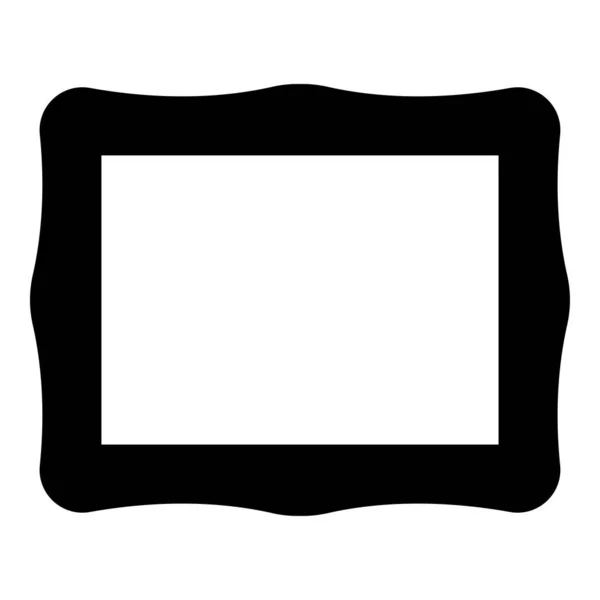 Picture Frame Icon White Background — Stock Vector