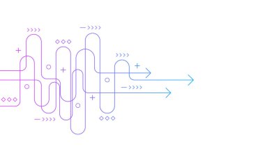 Soyut ok yönü. Teknoloji geçmişi. Yüksek hız. Yüksek teknoloji.