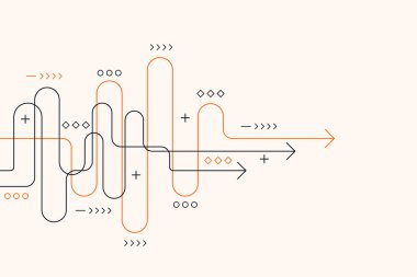 Soyut ok yönü. Teknoloji geçmişi. Yüksek hız. Yüksek teknoloji.
