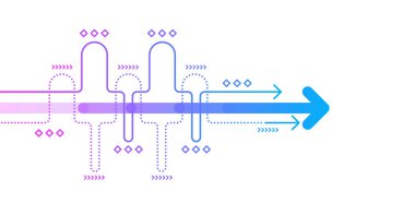 Soyut ok yönü. Teknoloji geçmişi. Yüksek hız. Yüksek teknoloji.